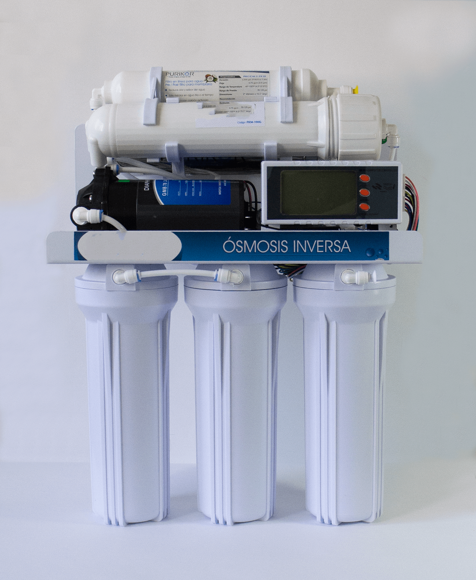 Sistema de Osmosis Inversa Alcalino 6 Etapas 100 GPD con Bomba