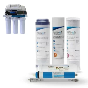 Kit de mantenimiento Purikor 6 etapas 100 GPD - ósmosis inversa.